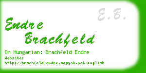 endre brachfeld business card